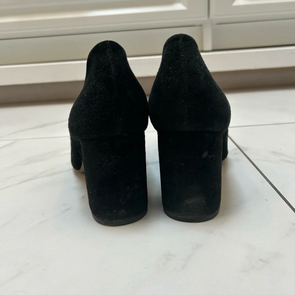 1. State Black Suede Pointed Toe Pumps